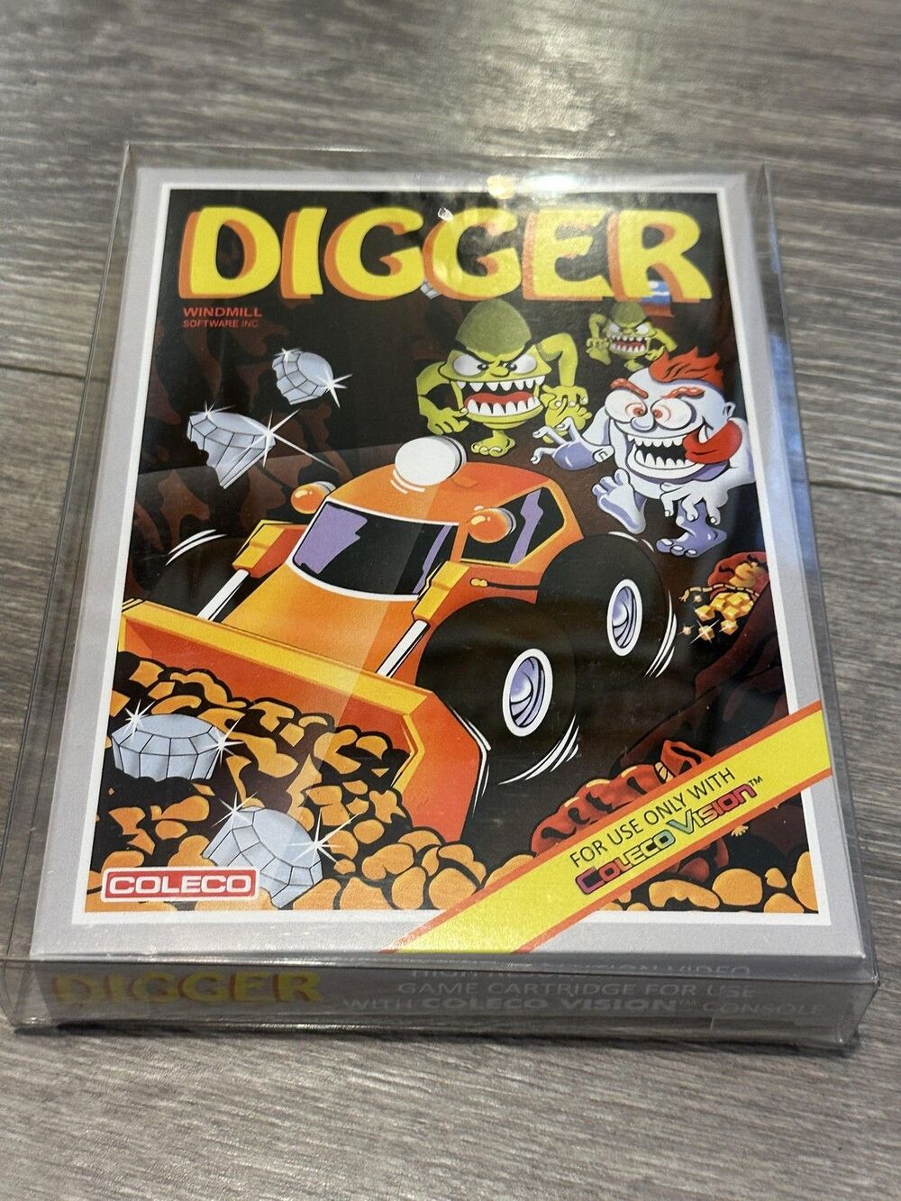 Digger ColecoVision Video Game Cartridge Complete CIB 2015 Coleco USA